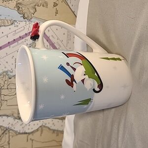 Starbucks NWT 2011 Holiday Sledding Themed Mug, 8 FL oz